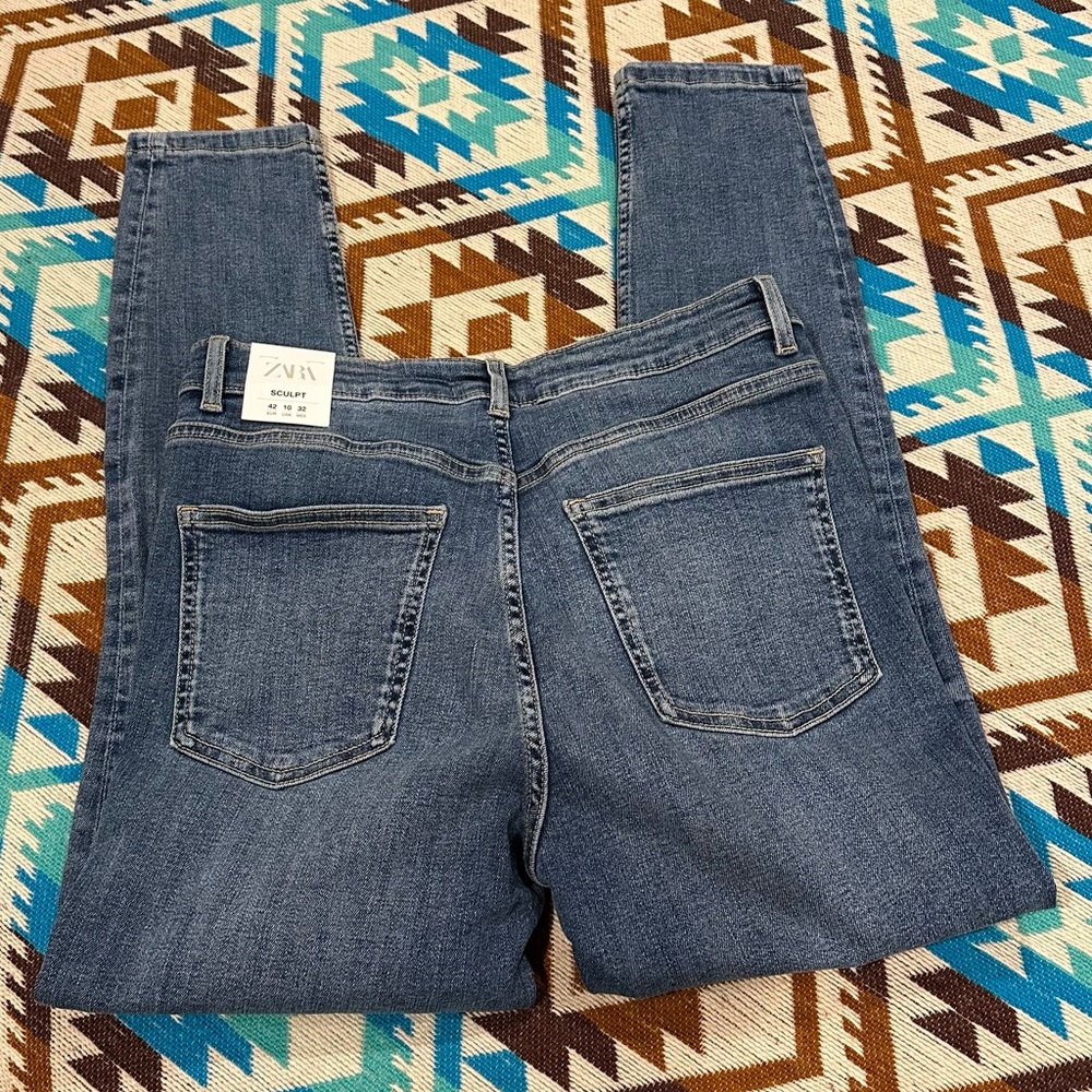NWT Zara Sculpt High Rise Skinny Ankle Length jeans - Picture 3 of 6